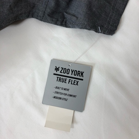 Zoo York True Flex Cotton Blend Short Sleeve Button Casual Gray Shirt 4XL - Picture 12 of 12